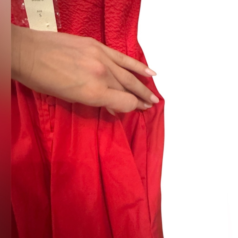 Maeve Red Puff Sleeve Mini Dress - Picture 11 of 12